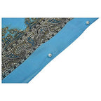 Ubersweet® Imported 2X(Cashew Chiffon Series Printing Button Shawl Blue G5E3)