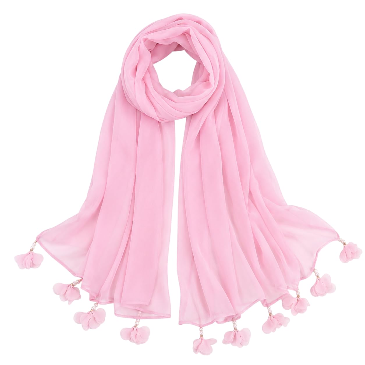 Women’s Chiffon Scarf Soft Lightweight Premium Stoles for Girls & Women | Stylish Modest Wear Dupatta for Daily & Party Use (Baby_Pink)