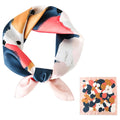 NK Textiles Women's Printed Shiny Dubai Style Luxury Abstract Pattern Satin Head Scarf - Neck Scarf (Square) (22x22)