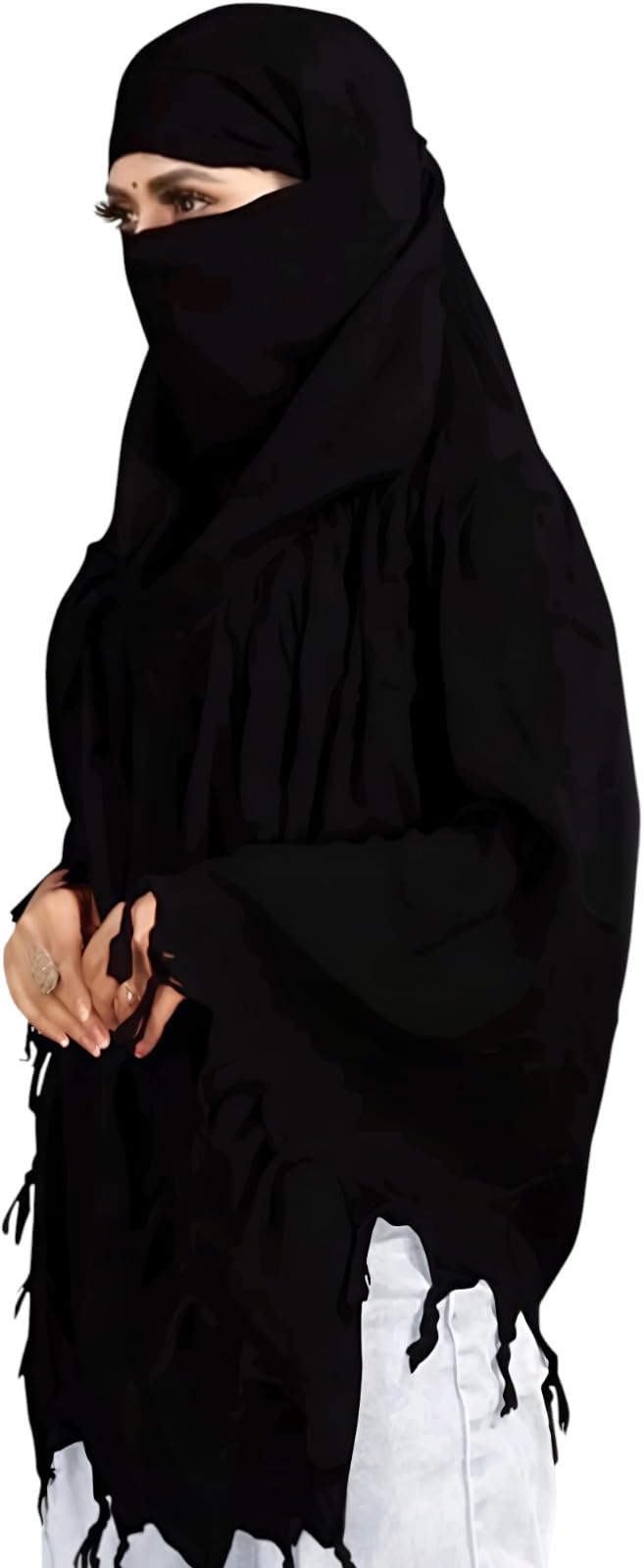 Krevaa Pure Cotton Soft & Breathable Sun Protection Scarf For Women Plain Scaff| Universal Size | For Girl & Women (black)
