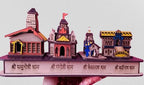 The Himalayan River 3D Wooden Char Dham Temple Model, Kedarnath, Badrinath, Yamunotri, Gangotri Model for Home Decor and Showpiece