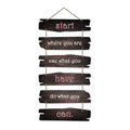 Artvibes Start Where You Are Wall Hanging Wooden Art | Quotes Decor Item | Wall Poster | Office Wall Decoration Items | Inspirational Quotes Wall Art | Mdf Wall Decoration | Gift Items (WH_3224N)