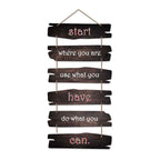 Artvibes Start Where You Are Wall Hanging Wooden Art | Quotes Decor Item | Wall Poster | Office Wall Decoration Items | Inspirational Quotes Wall Art | Mdf Wall Decoration | Gift Items (WH_3224N)