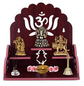 Om Shree Fully Handmade Beautiful Wooden Home and Office Temple/Pooja Mandir(28 x 28 x 26 cm) (Maroon 2)