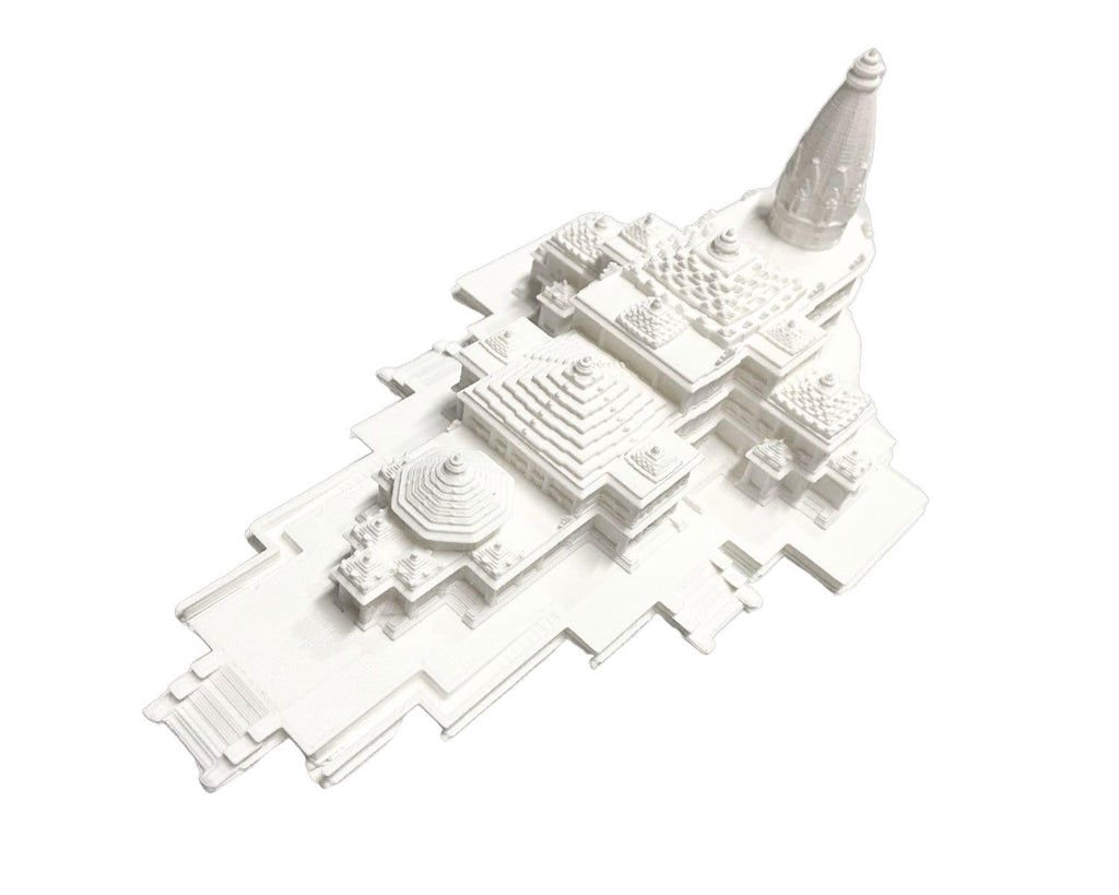 SNOOGG Shree Ram Mandir Temple Ayodhya Blank Ready to Paint and Decorate for Creative Art Multicolour Painting
