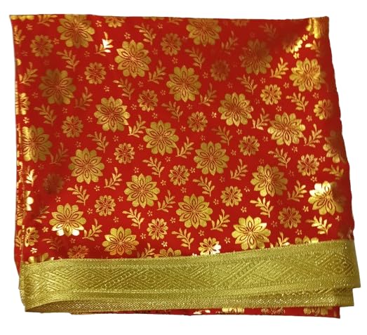 Lakshmi Maa Collection's Rumala Sahib Double Set Printed Red Color with Beautiful Golden gota (4 PEC.)