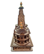 SriMaa Ventures Handmade Wooden MDF Shiv Shankar Somnath Jyotirlinga Temple for Puja, Temple, Spiritual Gifting