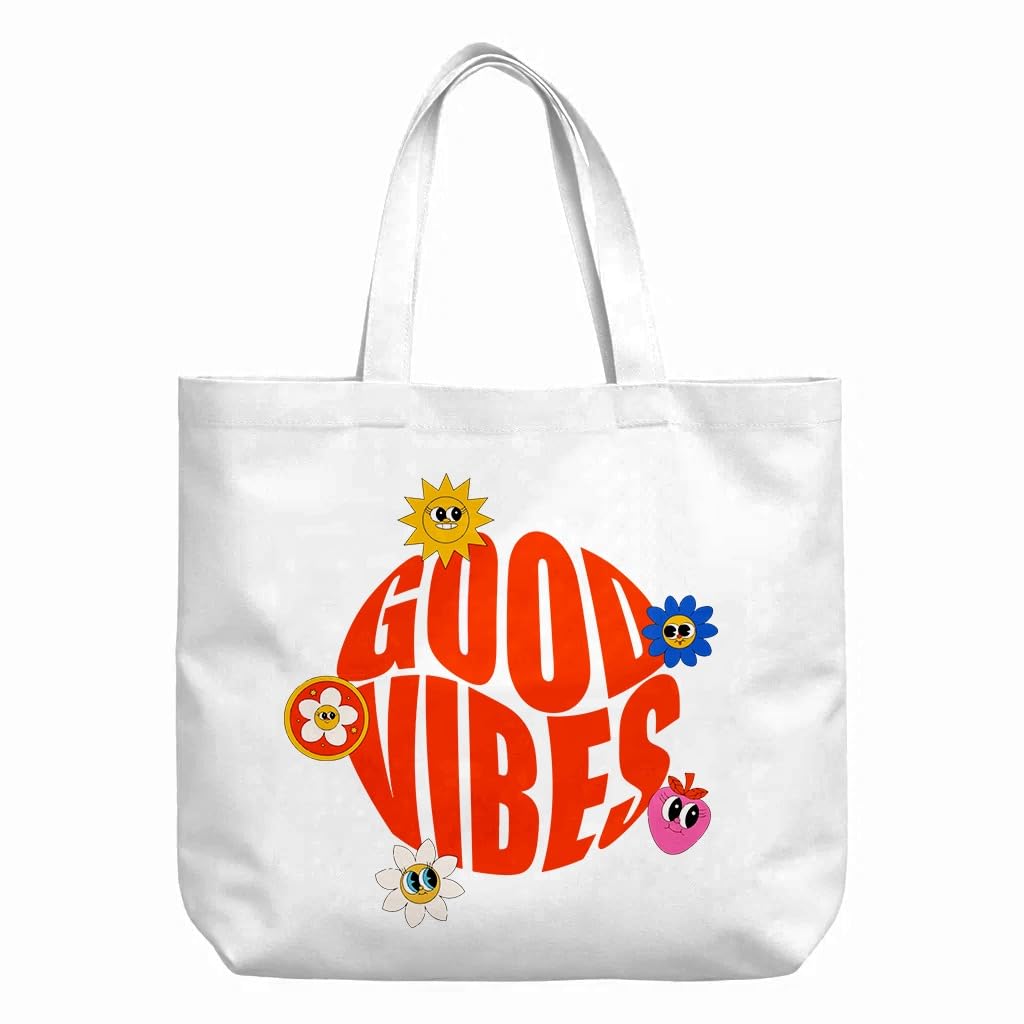 Bhoomi Impex Cotton Tote Bag - Reusable Eco-Friendly Shopping & Everyday Carry Bag, Lightweight & Durable_ Print - 19