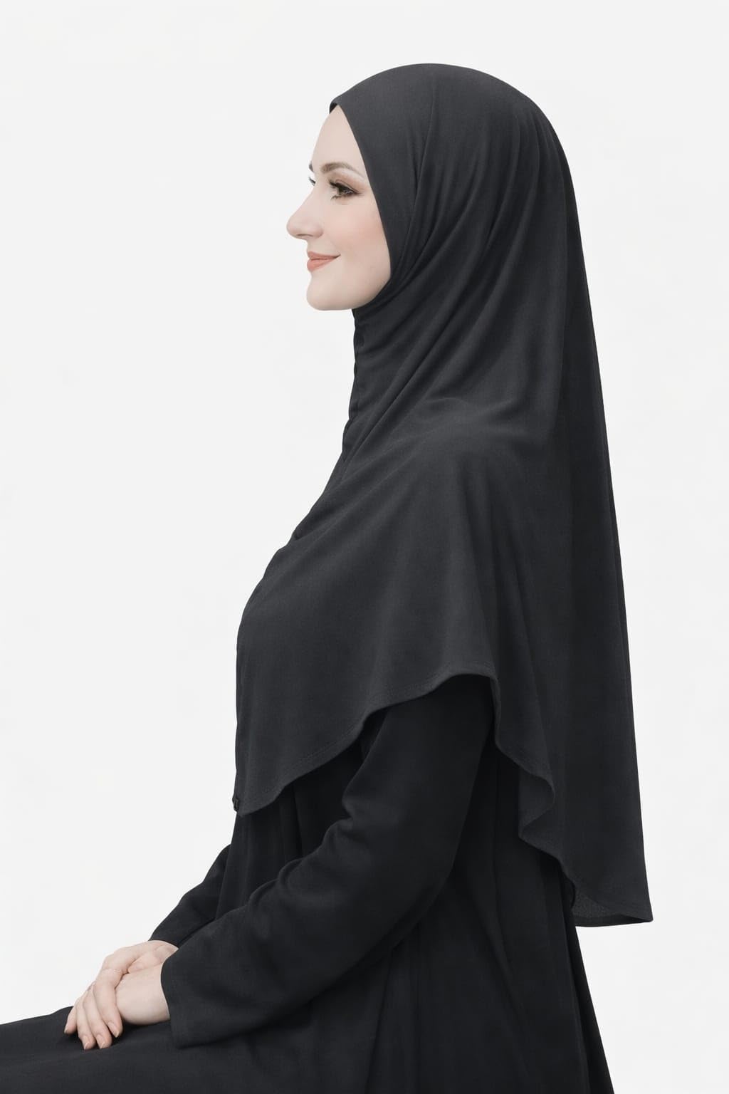 TCP TheClothesPeople : Premium Stitched Jersey One-Piece Instant Hijab for Women - No Pins Needed (Grey)