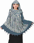HETVIN Cotton Long Scarf Cum Mask Scarves Usable for Vehicle Driver | White Printed Design Fabric | Universal Size | Soft & Breathable Sun Protection | For Girl & Women (Lining - Grey)