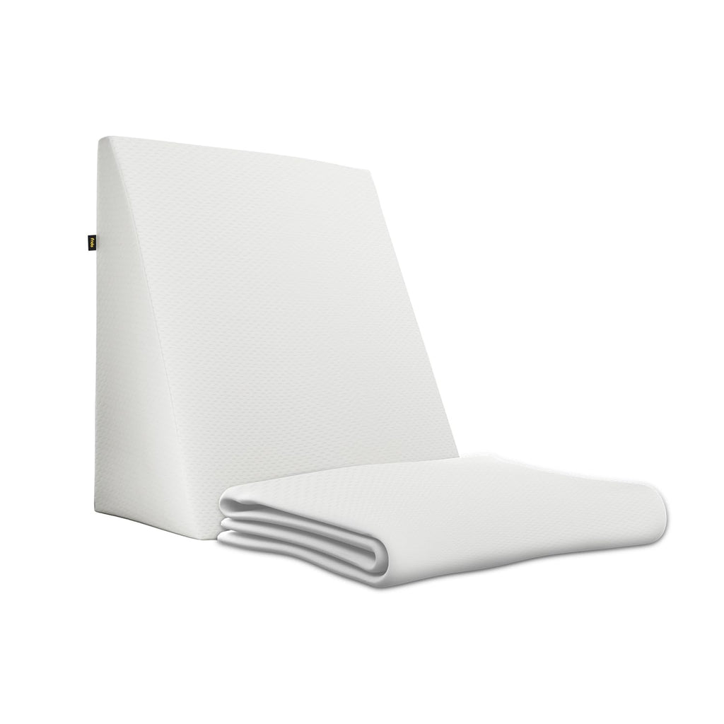 Frido Wedge Plus Cushion Cover | Ultrasoft, Breathable & Cool Pillow Cover | Aesthetic Pillow Cover for Home | Durable & Machine-Washable | White