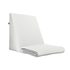 Frido Wedge Plus Cushion Cover | Ultrasoft, Breathable & Cool Pillow Cover | Aesthetic Pillow Cover for Home | Durable & Machine-Washable | White