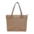 The Gusto Ardor - Premium Vegan Leather Tote Bag For Women | Stylish Hand Bag/Shoulder Bag With Zip, Fits Upto 14 Laptop | Office, Casual, College Use | Detachable Sling, Handcrafted, Beige