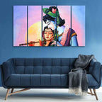 VIBECRAFTS Beautiful Radha Krishna 5 Pieces Canvas Wall Painting For Home | Office | Living Room | Gift (PTVC5Pcs4_8554)