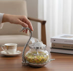 KridayKraft Aluminium swan Duck with Transparent Glass Bowl Set with Spoon and lid (11 x 15 x 11 cm, Silver)