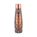 Vip luxe Copper Bottle | Lion Motif | UV Printed Design | Pure Copper Water Bottle for Health & Wellness | 900 ml Capacity