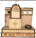 SriMaa Ventures: Khatu Shyam Mandir Large Beautiful Miniature Wooden 3D Model car Dashboard Home Temple Office Table Gift