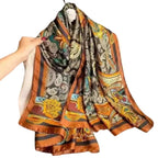 SWANKY Silk Stoles For Women Stylish Latest, Scarf for ladies & Girls, Head Neck Scarves, duppatta for girls (Multi 2)