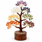 7 Chakra Crystal Tree with 500 Beads for Home Decor & Healing, Handmade Gemstone Bonsai Tree for Positive Energy, Chakra Balancing & Spiritual Gift, Tree for Good Luck (500 Beads)