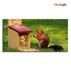 VIBECRAFTS Canvas Paintings for Living Room Drawing Room Squirrel Eating Food Wall Painting Fitted with Wooden Frame for Home | Office | Gift (PTVCH_2323)