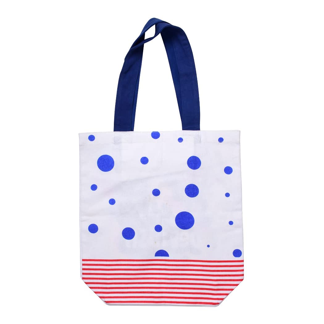 DOODLE Canvas Tote Bag for Women & Girls | 100% Cotton Eco-Friendly Shoulder Bags for Shopping & Travelling I Washable and Reusable - (Devil Drama)
