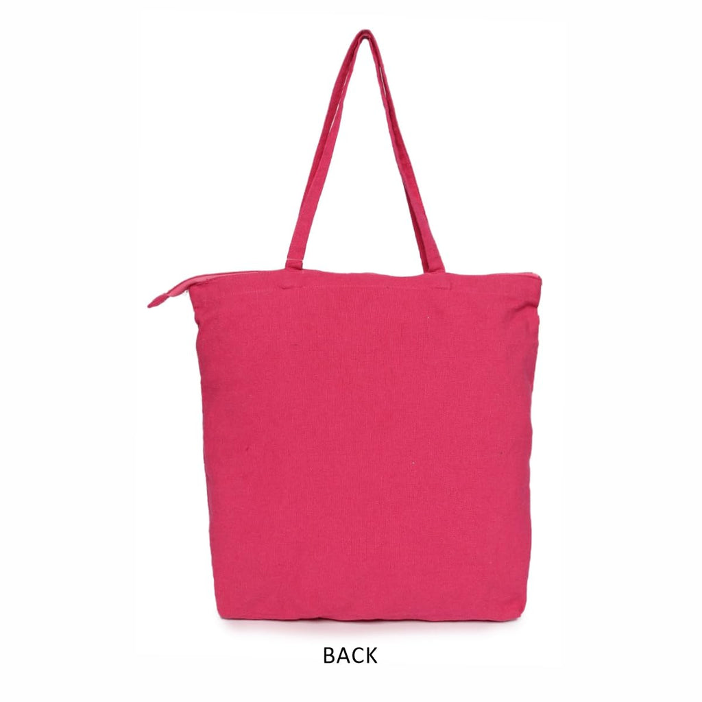 ASTRID Printed Tote Bag For Women And Girls With Zipper Closure