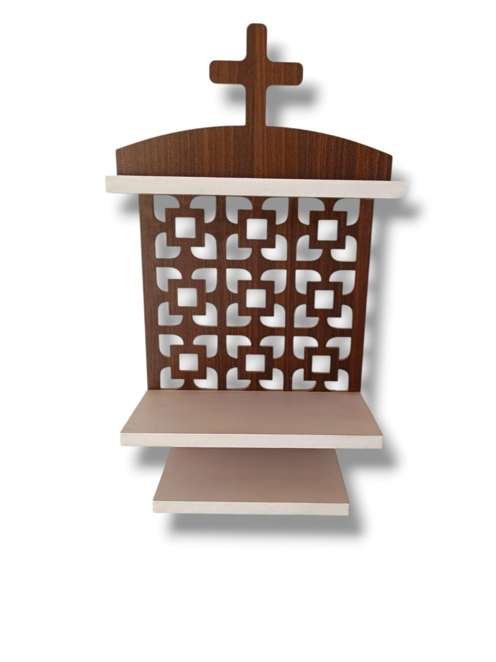 Jali Christian Cross Temple, Jesus Wall Mount Cross Temple, Worship Prayer Temple, Cross Temple, Home And Office Wall Mount Cross Temple, Isai Wooden Temple, Wooden Home Temple