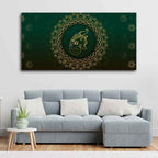 VIBECRAFTS Canvas Paintings for Living Room Drawing Room Auspicious Ganesha Head Canvas Wall Painting Fitted With Wooden Frame for Home | Office | Gift (PTVCH_2409)