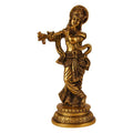 SVARUP Brass Krishna Murti in Gold Color Height 8 Inch