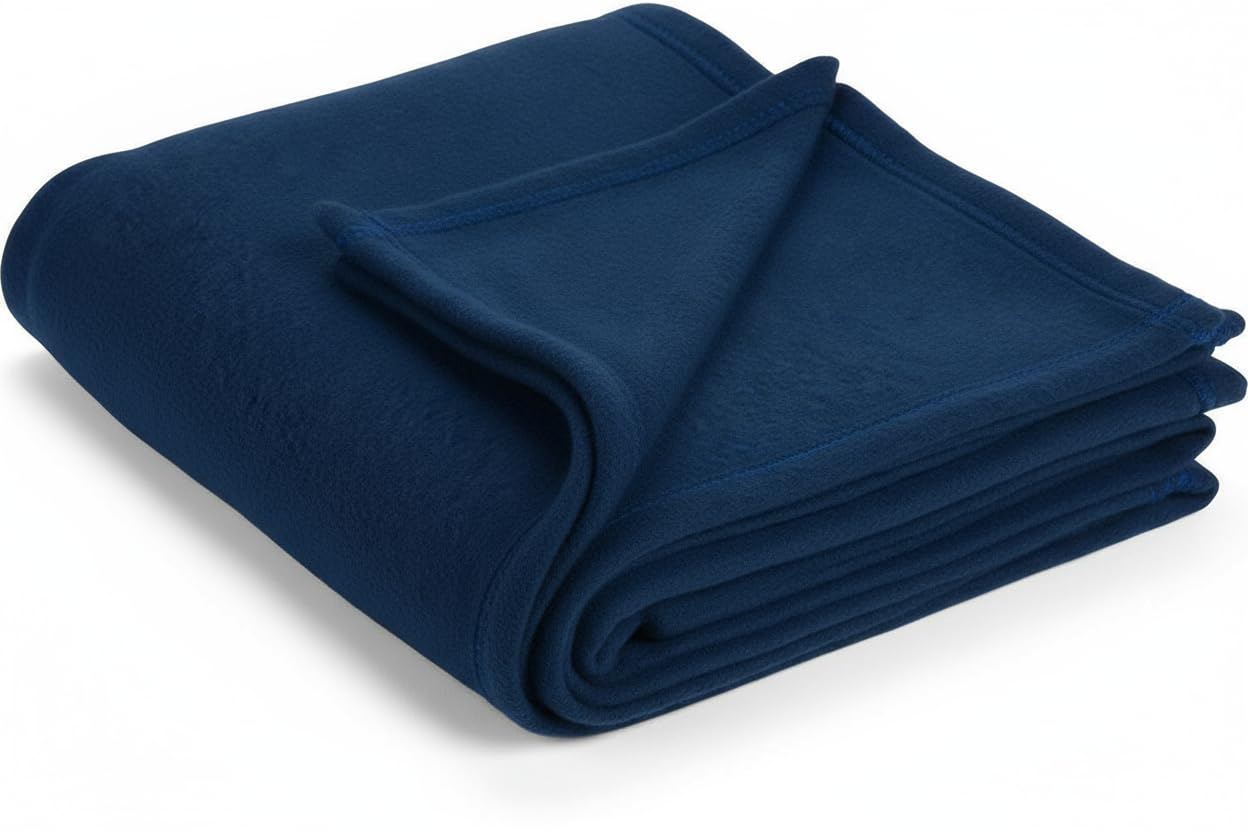 Home Stylish Soft Warm Fleece Blanket Throw Microfiber Plush Blanket for Bed, Camping, Traveling (60x90 Inches Blue)