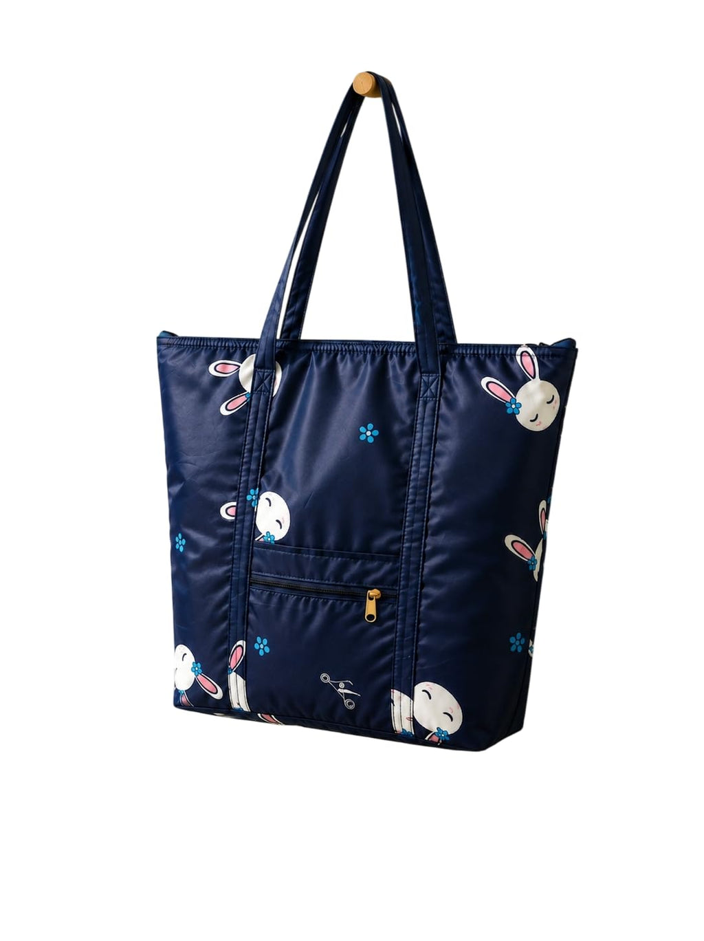 SIVIBAG Foldable Waterproof Travel Tote Bag for Women | Cute Print Lightweight Large Capacity Shoulder Gym Bag & Sports Bag with Zipper Pocket | Stylish College, Office & Daily Use Shopping Bag
