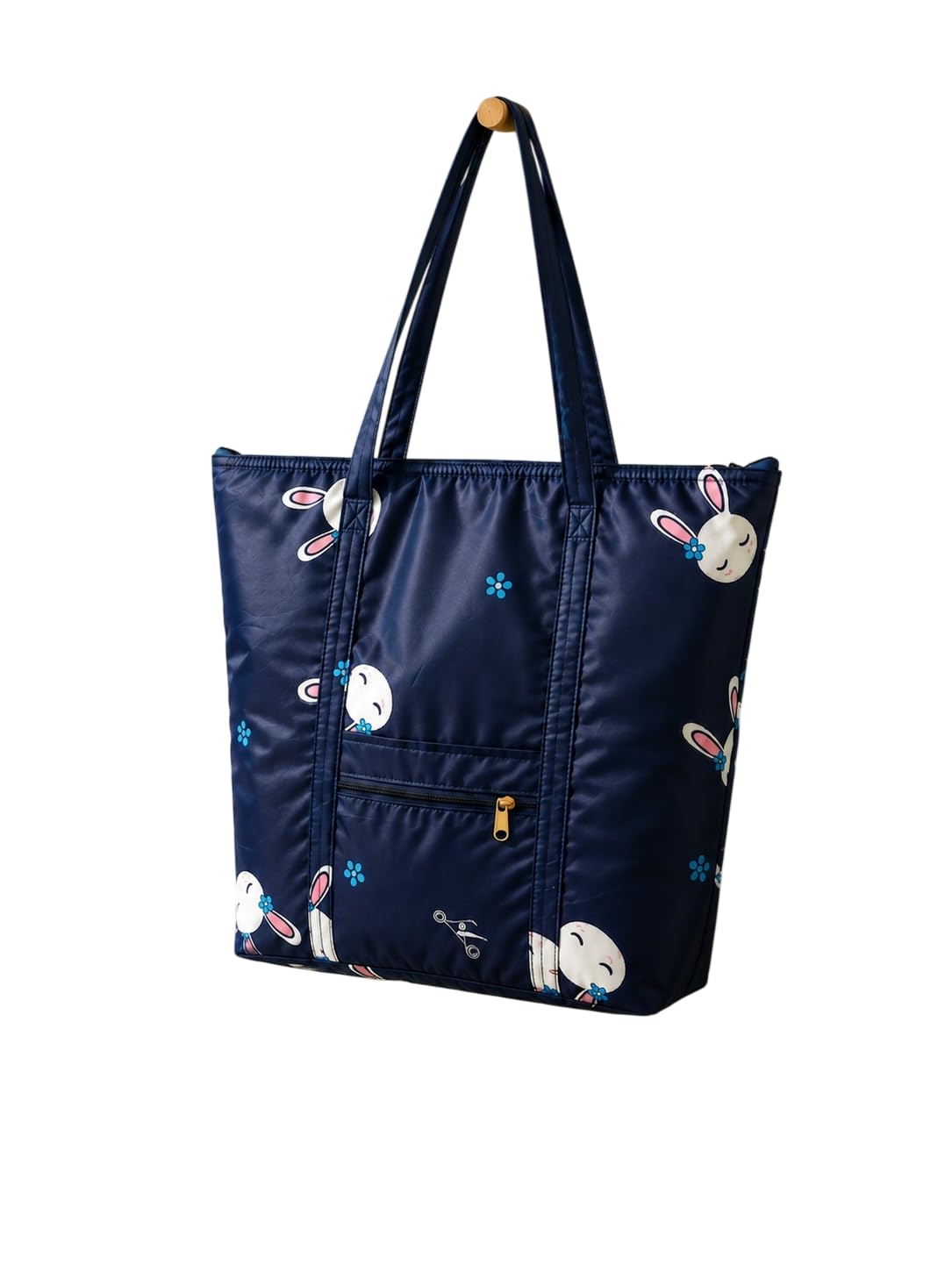 SIVIBAG Foldable Waterproof Travel Tote Bag for Women | Cute Print Lightweight Large Capacity Shoulder Gym Bag & Sports Bag with Zipper Pocket | Stylish College, Office & Daily Use Shopping Bag