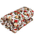 WONDERLOOK 100% Super Soft Reversible Design Dohar I AC Blanket I Blanket for All Season I Gifting (Double, Red Flower) Kafalo