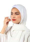 URSHIA MALAYSIAN GEORGETTE HIJAB/DIAMOND GEORGETTE HIJAB FOR WOMEN (WHITE)