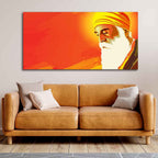 VIBECRAFTS Canvas Paintings for Living Room Drawing Room Shri Guru Nanak Dev Canvas Wall Painting Fitted With Wooden Frame For Home | Office | Living Room | Gifts (PTVCH_2510)