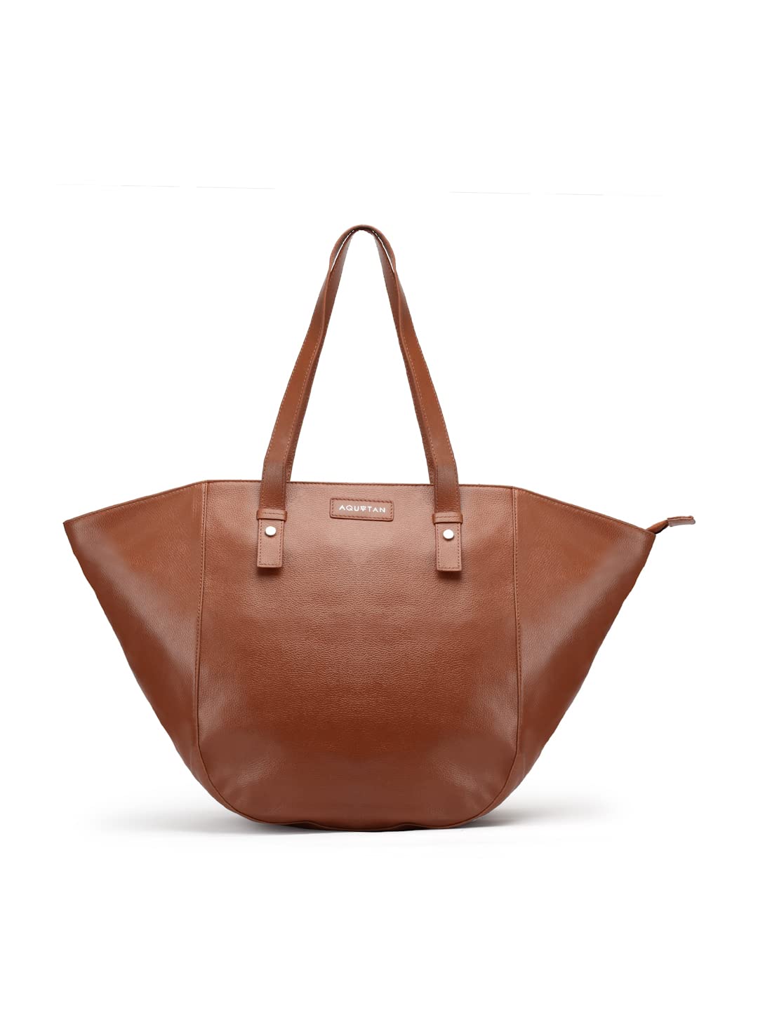 Aquatan Women’s Tan Printed Canvas Tote Bag – Stylish Handbag for Daily Use, Office, College, and Travel | Lightweight, Durable, and Spacious Everyday Bag