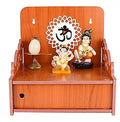 CIBZ Wooden Wall Mounted Hanging Puja Temple Wood God Stand for Pooja Room Mandir Devghar Stand Temple Home Temple Puja Mandir (ORANGR)