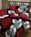 WONDERLOOK 100% Super Soft Reversible Design Dohar I AC Blanket I Blanket for All Season I Gifting (Single, Black & red) Kafalo