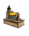 eXme Handcrafted Miniature Wooden Temple Statue – Decorative Mandir Idol for Home, Office, Car Dashboard & Gifting | Ideal for Pooja, Birthday & Housewarming Decor (Kedarnath)