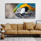 VIBECRAFTS Canvas Paintings for Living Room Drawing Room Beautiful Macaw Parrot Canvas Wall Painting Fitted With Wooden Frame For Home | Office | Living Room | Gift (PTVCH_2482)