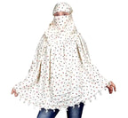 Navvi Pure Cotton Printed White Scarf for Women & Girls | Scarf with Head Cover | Scarves |Bandana| Hijab | Dupatta | Protection from Sunlight, Dust | Usable for Scooty, Bike