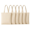 VARU 100% Cotton Tote Bags, Reusable Tote Bags For Women, Canvas Tote Bag for Women, Plain Tote Bag for painting, Reusable Multi-Purpose Cotton Bags for School/Gym/Shopping (pack of 6)