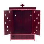 nexat MDF Wooden Mandir with Doors | Compact Pooja Temple for Home | Office Temple & Housewarming Gift (452)