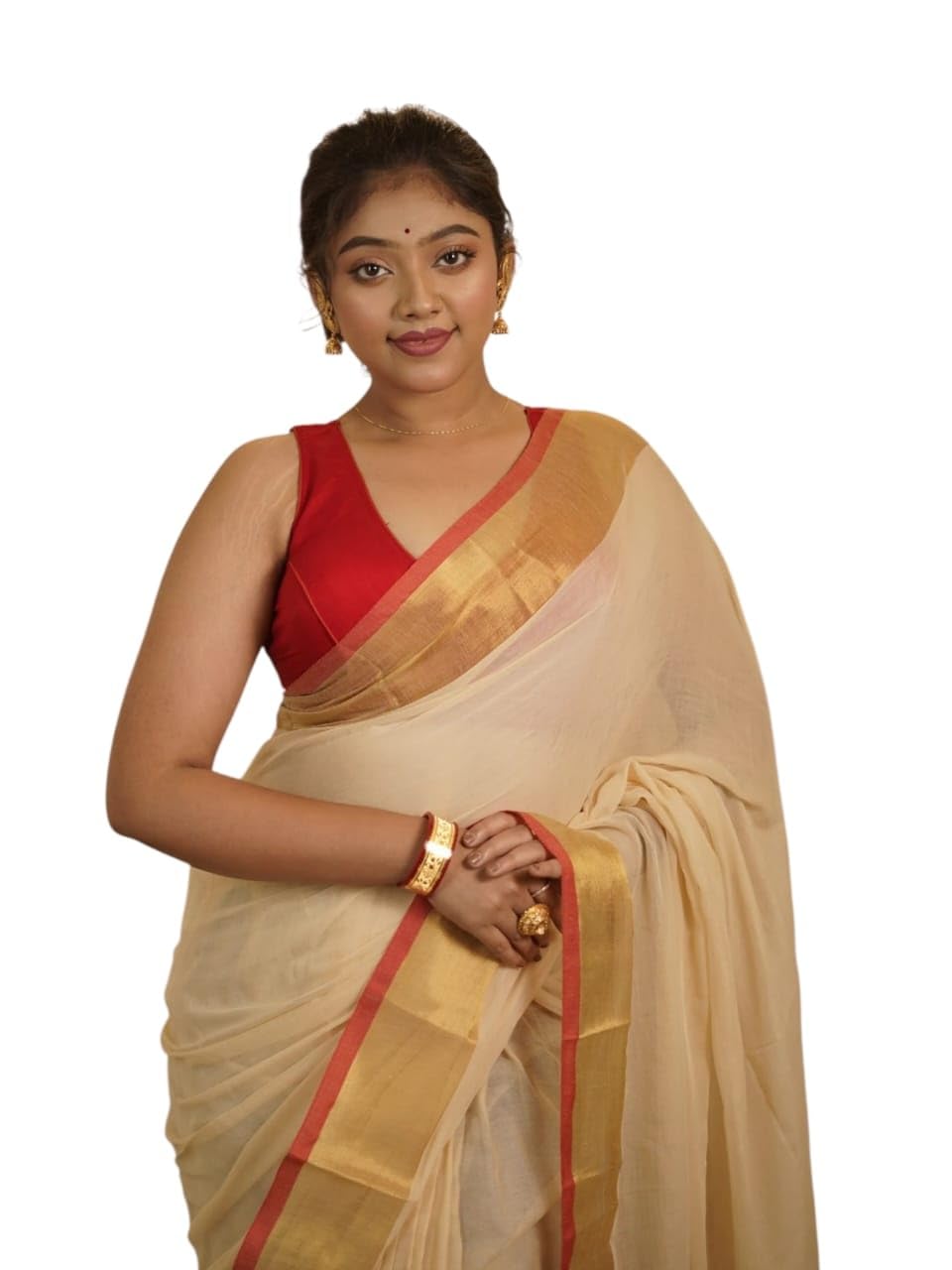 SARADA HANDLOOM Mul Cotton Designer Saree for Women (SSH-72)