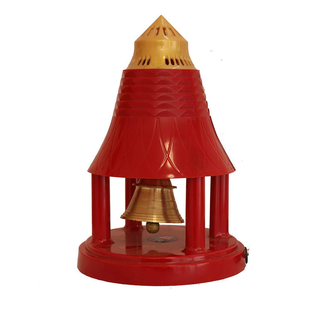 R&R Spirituals Metal Home Temple/Pooja Mandir/Mandir for Home Added Combo (Red)
