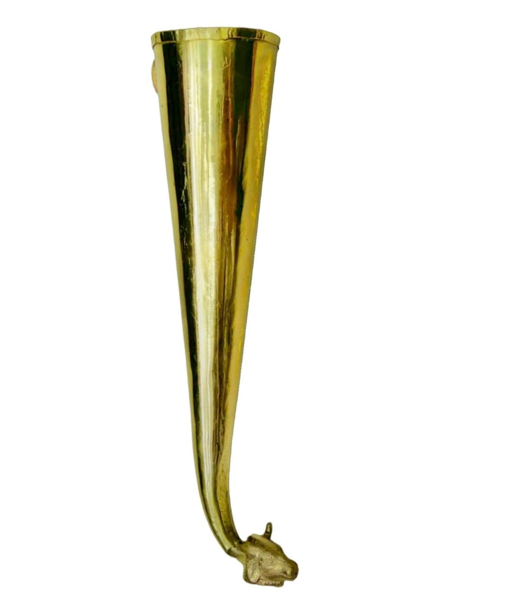 Brass Gaumukhi Shrangi/Abhishek Patra/Bathing Pot for god/Shankarji Abhishek Patra (1, 33.5cm)