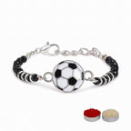 El Regalo Kids Rakhi for Baby Brother - Cute Charms Evil Eye Nazaria Rakhi with shagun, Message Card in Gift Box for Kids/Babies/Toddlers (Football)