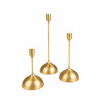 UrbanFix Metal Royal Candle Holders for Tapered Candles, (Pack of 3, Golden), Christmas Candle Holder, Tealight Holder, Best Gift for Christmas Decor, Christmas Decoration, Dining Table