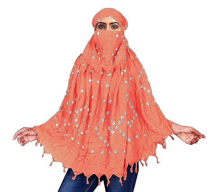 HETVIN Scarf and Face Mask for Women | Soft, Comfortable, and Reusable | Perfect for Travel, Outdoor Sports, and Everyday Use (Orange)