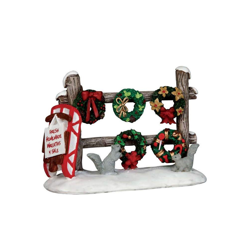 Lemax Village Collection Christmas Wreaths 4 Sale #54942 by Lemax